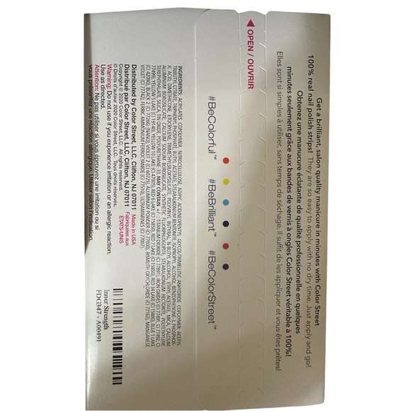 Color Street Silver and Red Nail Polish Strips - Picture 4 of 4